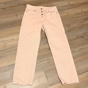 Levi's Women's Light Pink Straight Leg Jeans